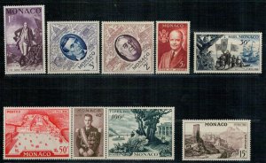 Monaco 1956 MNH Stamps Scott 354-362 American Presidents Columbus Ships America