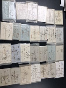 Italian Stampless Letters Mainly 1800’s ( 300 Covers ) 