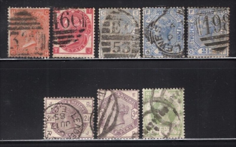 GB 1865-1887 QV Classics 8 Different Fine Used CV$495