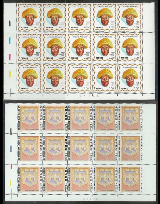 MEXICO (189) Partial Sheets 4350+ Stamps All Mint Never Hinged Huge selection!