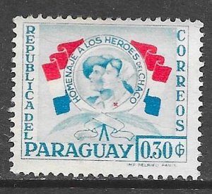 Paraguay 513: 30c Chaco Soldier and Nurse, unused, NG, F-VF
