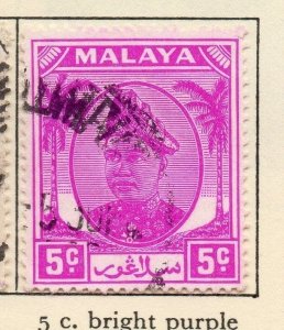 Malaya Selangor 1949-52 Early Issue Fine Used 5c. 026010