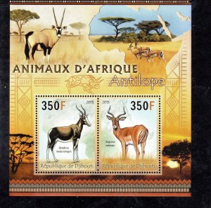 DJIBOUTI 2013 ANTELOPE MINT VF NH O.G S/S (1DJ)