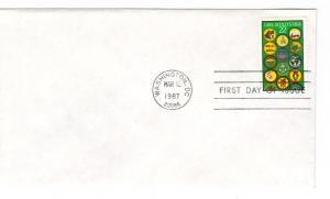 US #2251 22c Girl Scouts USA FDC no cachet ECV $3.00