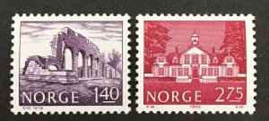 Norway 1977 #717,722, Buildings, MNH.