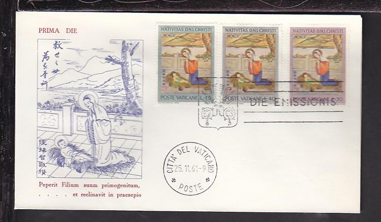 Vatican Christmas 1961 U/A FDC BIN