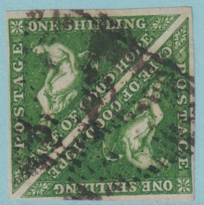 CAPE OF GOOD HOPE 6 SG 8 TINY PINHOLE ON TOP STAMP BOTTOM NO FAULTS VERY FINE!