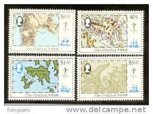 1984 Hong Kong OLD MAPS 4V STAMP