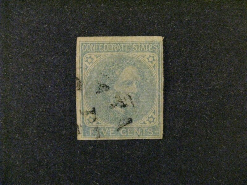  Confederate States #7 used creases a22.5 4580 