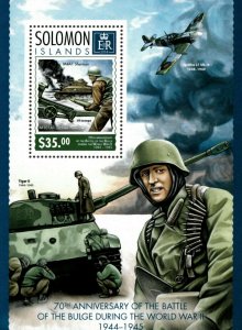 Solomon Islands 2014 - World War II, Battle of the Bulge - Souvenir Sheet - MNH