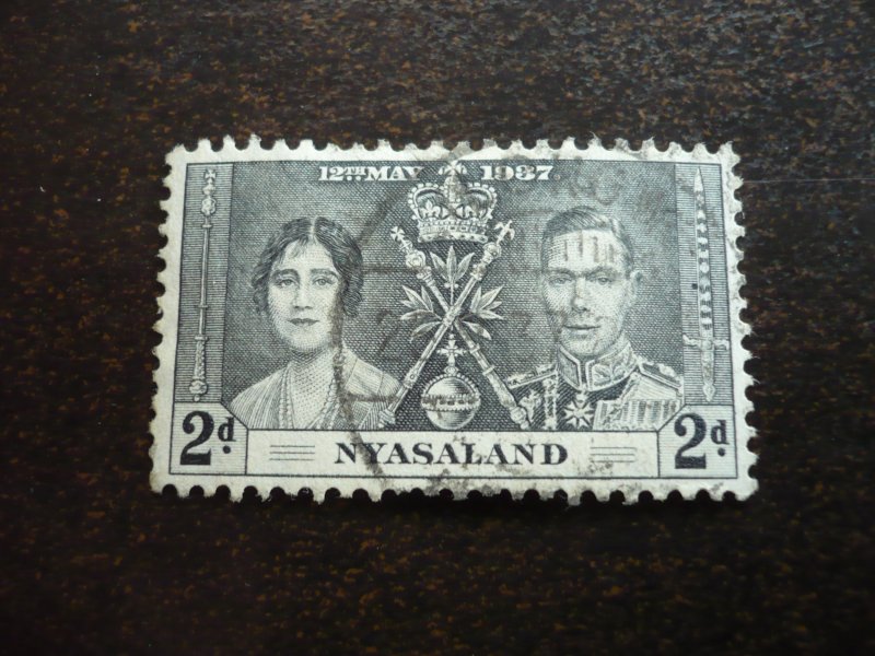 Stamps - Nyasaland - Scott# 53 - Used Part Set of 1 Stamp