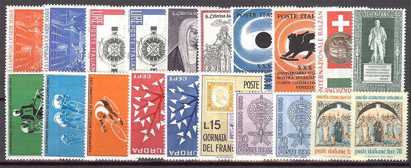 1962 - ITALY - Complete year - SC# 849-868 - MNH **