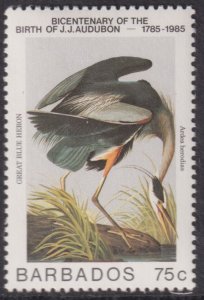1985 Barbados Audubon Bicentenary 75¢ issue MNH Sc# 667 CV $3.00