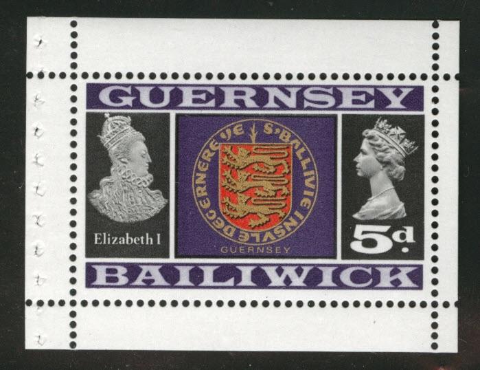 Guernsey Scott 14a Booklet pane stamp 1969 MNH**