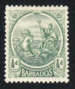 BARBADOS Sc#128 1/2p Seal Of Colony (1916) MH