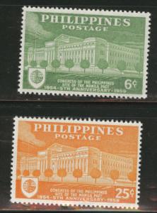 Philippines Scott 815-816 MH* 1960 congress set