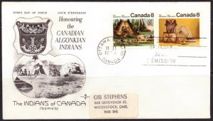 F2025   CANADA   FDC # 567a         Algonkian Indians