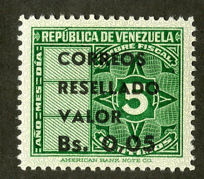 VENEZUELA 876 MNH BIN .30 NUMERICAL