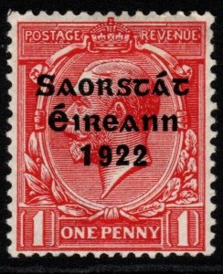 IRELAND SG53 1922 1d SCARLET MTD MINT