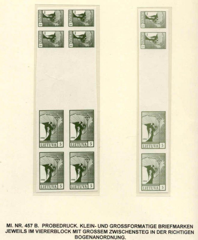 Lithuania Mi.457/ 12 MNH values/ proofs