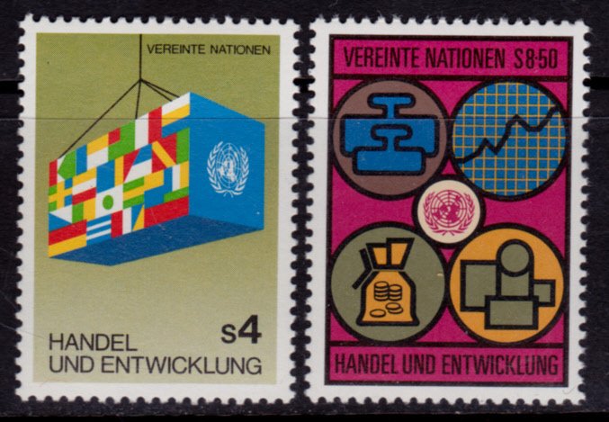 UN Vienna #35-36 MNH - Trade & Development (1983)