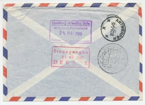 Redirected cover Germany - Egypt - Belgium 1960 Redirected ship letter