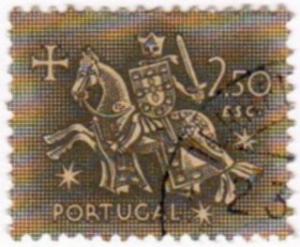 Portugal 1953 SG#1089 2.50esc Black Mounted Knight FU