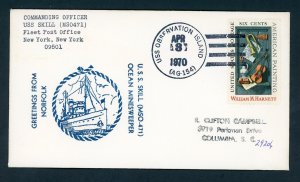 US SKILL (MSO-471) 4/3/1970 TO COLUMBIA, S.C. AS SHOWN (X36)