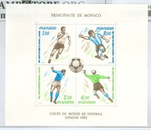 Monaco #1322  Souvenir Sheet (Soccer)