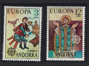 Andorra Sp. 12th-century Romanesque Paintings Europa CEPT 2v 1975 MNH SG#92-93