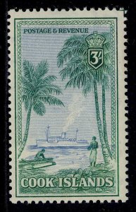 COOK ISLANDS GVI SG159, 3s light blue & bluish green, M MINT. Cat £28.