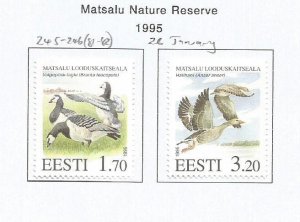 ESTONIA - 1995 - Matsalu Nature Reserve - Perf 2v Set - Mint Lightly Hinged