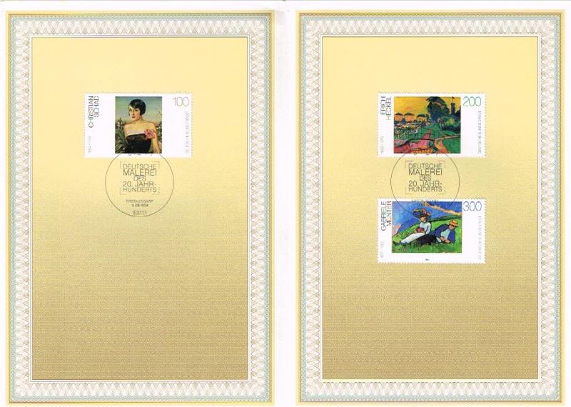 1994 - Germany ETB 27/1994 - Art - Paintings - Deutsche Malerei des 20. Jahrh...