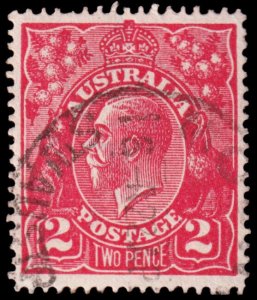 Australia Scott 28, Red, Die I, Perf. 14 (1922) Used F-VF M