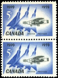 Canada Scott #383 MNH Pair - 1959 Silver Dart & Delta Wing Planes