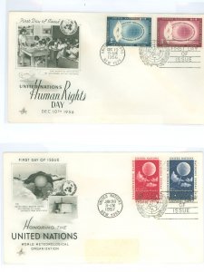 United Nations--New York 47-48/49-50 2 unaddressed envelopes with cachets