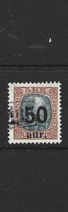 ICELAND - 1921 CHRISTIAN IX SURCHARGE - REVENUE CANCELLATION - SCOTT 138 - USED