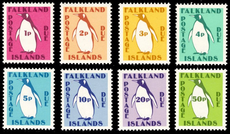 Falkland Islands 1991 Scott #J1-J8 Mint Never Hinged