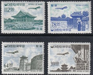 Sc# C35 / C38 Korea October 1964 complete airmail set MLH CV $45.00