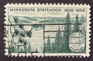 US #1106 Used F/VF 3c Minnesota Statehood 1958 [B36.8.3]