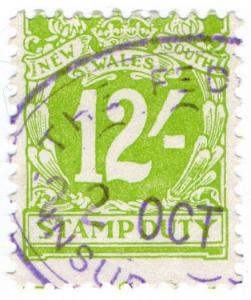 (I.B) Australia - NSW Revenue : Stamp Duty 12/-