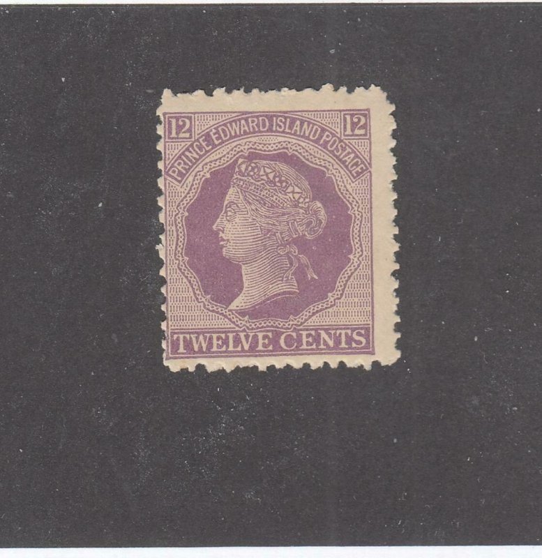 PRINCE EDWARD ISLAND # 16 F-MH 12cts 1868-70 QUEEN VICTORIA /VIOLET