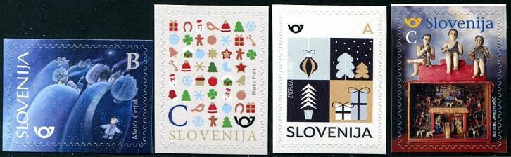 HERRICKSTAMP NEW ISSUES SLOVENIA Christmas 2019 & New Years Self-Adh.