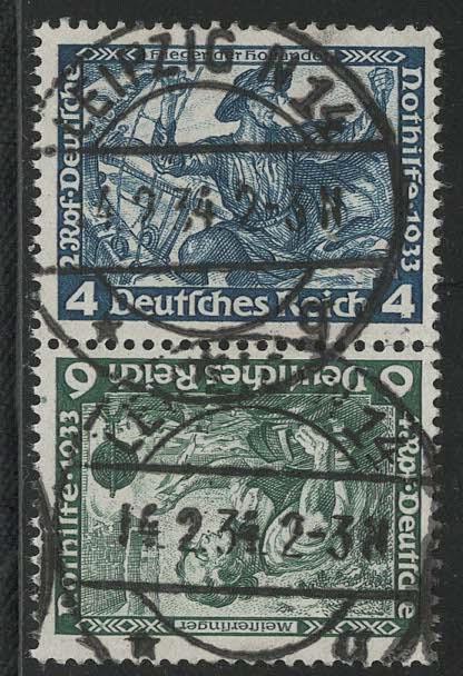 Germany Scott # B50, B52, used, tete beche, Mi # SK19