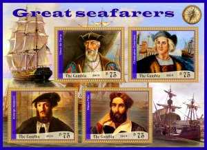 Stamps. Ships,  Great Seafarers 2019 year 1+1 sheets perforated