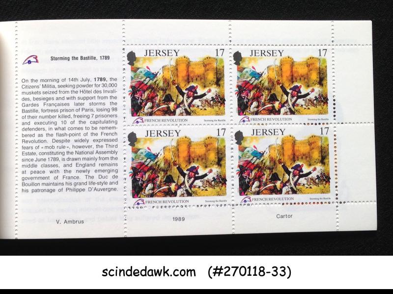 JERSEY - 1989 FRENCH REVOLUTION BICENTENNIAL - STAMPBOOKLET ( 6 PANES)