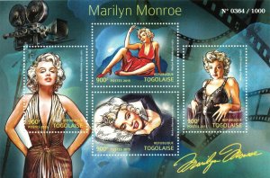 MARILYN MONROE - complete sets MNH on 8 scans