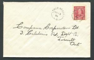 NEW BRUNSWICK SPLIT RING TOWN CANCEL COVER LOWER NEGUAC