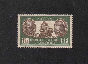 New Caledonia Scott #166 MH Note