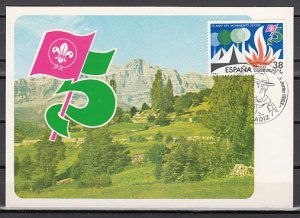 Spain, Scott cat. 2339. 75th Anniversary of Scouting. Max. Card. ^